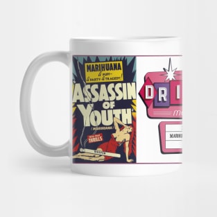 Drive-In Double Feature - Reefer Madness & Assassin of Youth Mug